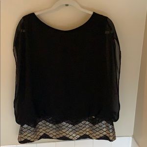 Sleeveless sequin blouse